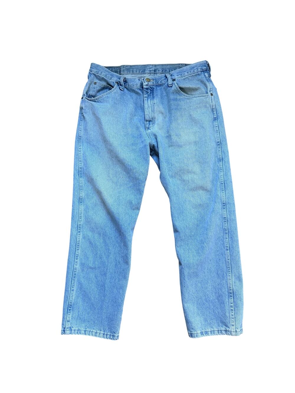 Vintage 90s Wrangler 965 Jeans Mens 36x29 Made in USA Regular Fit Light Wash‎